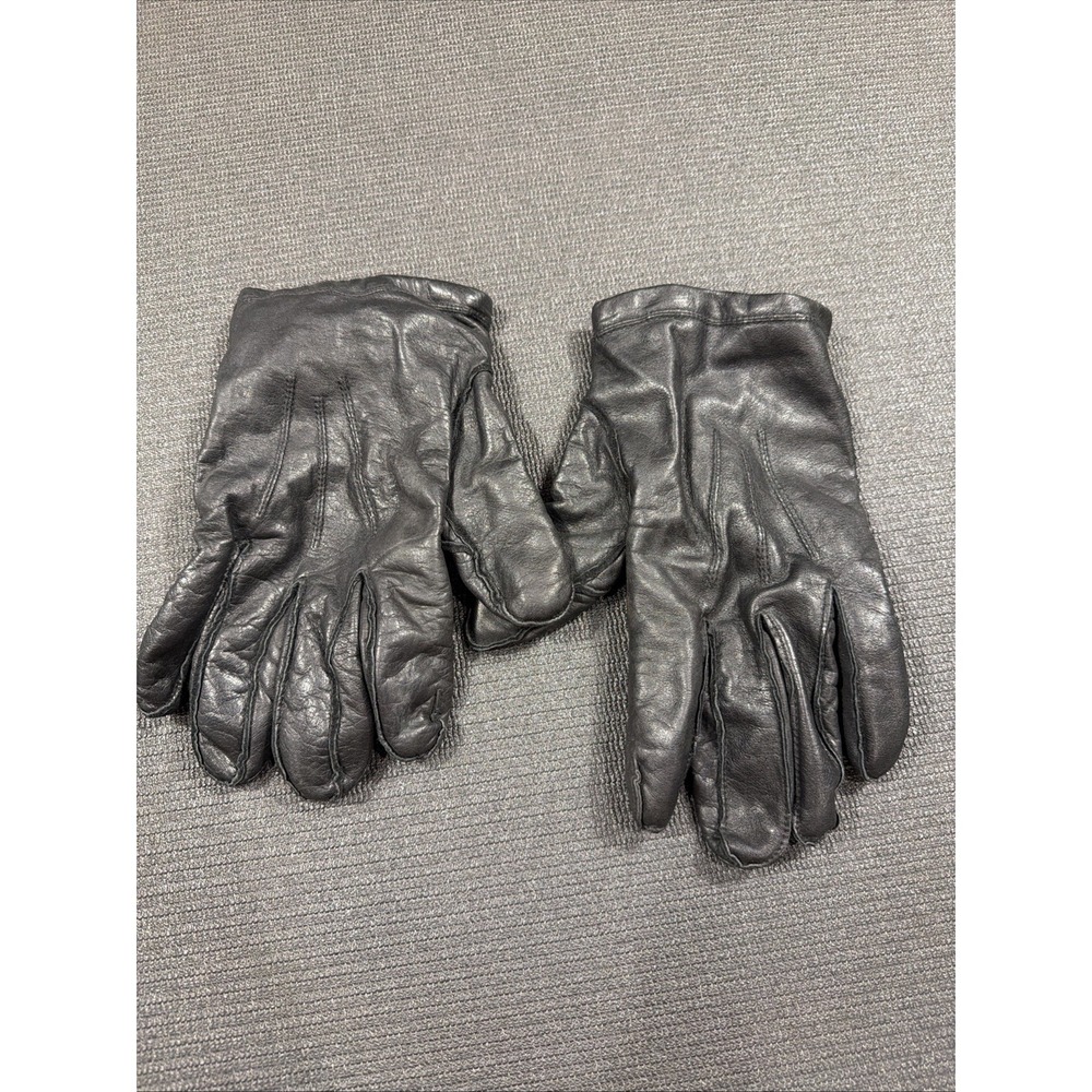 Fowne's Men's XL 100% Cashmere lined Better Leather Gloves Black
